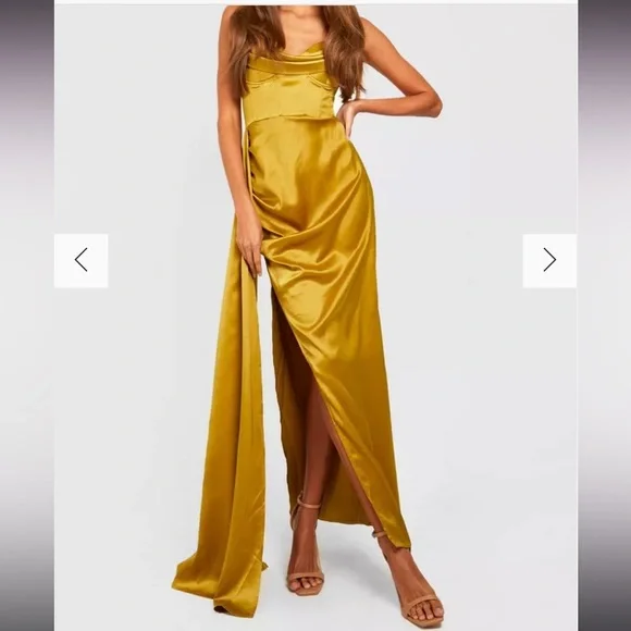 slim fit dress slacks Boohoo Black & Gold Sequin Dress, Size 12, small fitting – Wild Wardrobe  Limited main image 1